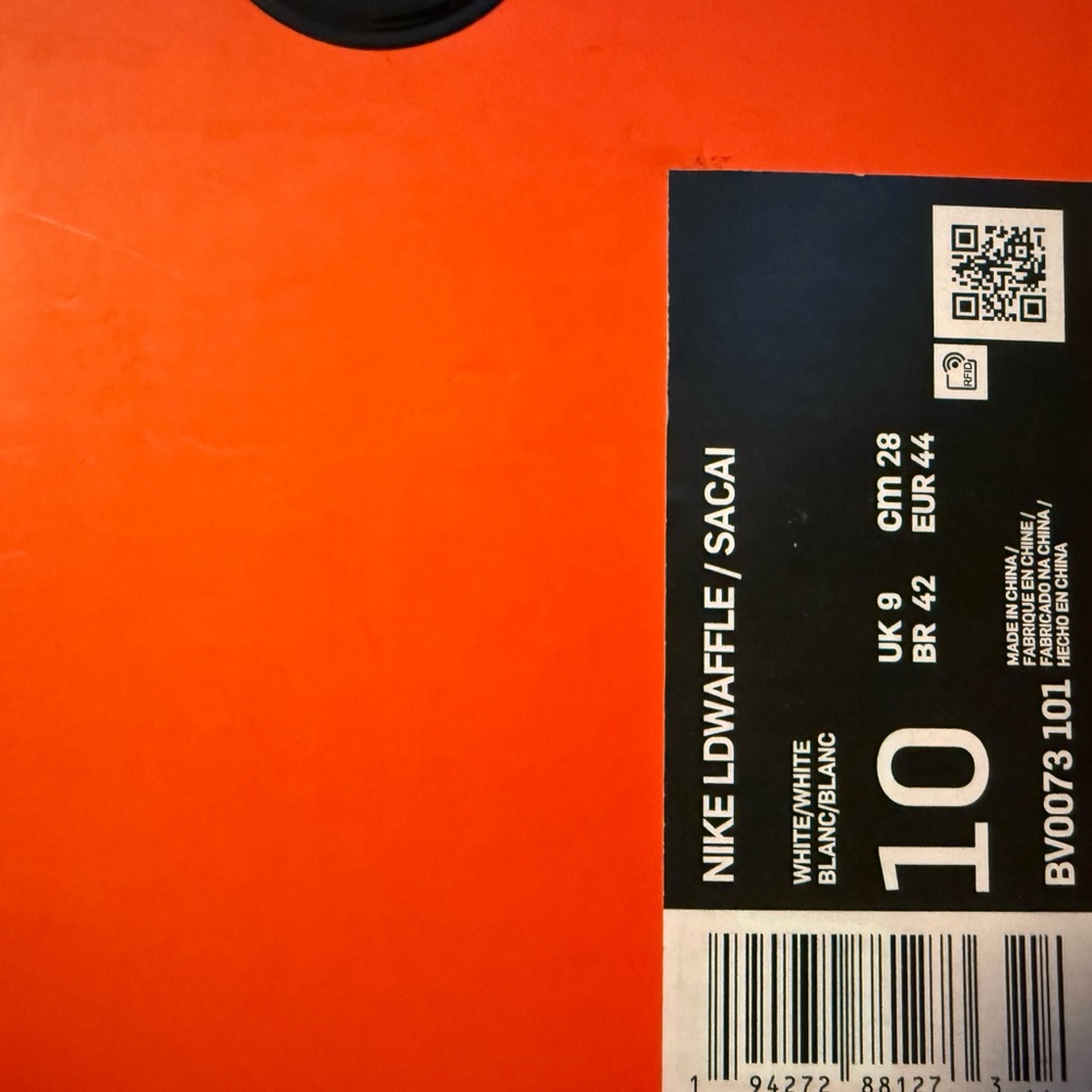 Nike White/Black Waffle LDV/Sacai Sneaker Box Label - Picture 5 of 5